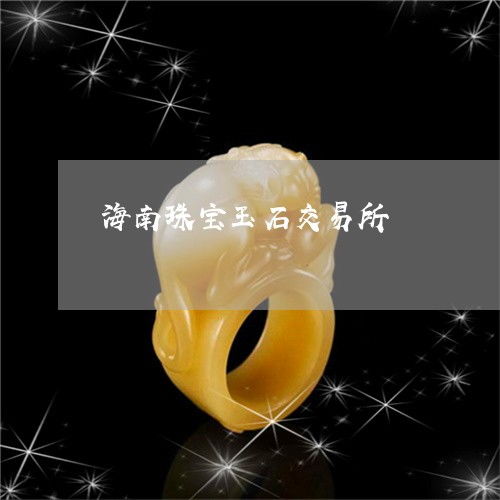 海南珠寶玉石交易所 機遇沃土上的璀璨新星
